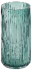 Handmade High Borosilicate Glass Vase Nordic Ribbed Cylinder Roman Vertical Stripes Design for Living Room Flower Arrangement