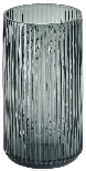 Handmade High Borosilicate Glass Vase Nordic Ribbed Cylinder Roman Vertical Stripes Design for Living Room Flower Arrangement