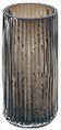 Handmade High Borosilicate Glass Vase Nordic Ribbed Cylinder Roman Vertical Stripes Design for Living Room Flower Arrangement