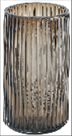 Handmade High Borosilicate Glass Vase Nordic Ribbed Cylinder Roman Vertical Stripes Design for Living Room Flower Arrangement