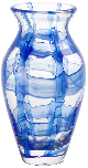 Nordic Handblown Blue Clear Glass Vase Powder Home Office Decor