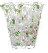 Modern Mouth Blown Green Polka Dot Wave Glass Vase Thickened Colored Crystal Vase For Hotel Party Decor