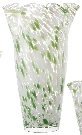 Modern Mouth Blown Green Polka Dot Wave Glass Vase Thickened Colored Crystal Vase For Hotel Party Decor