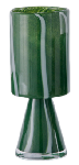 Mouth Blown Dark Green Pedestal Glass Vase Light Luxury High Grade Tabletop Flower Vase