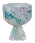 Advanced Sense Handblown European Marbled Pedestal Glass Vase Simple Luxury Tabletop Hydroponic Flower Arrangement Vase