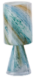 Advanced Sense Handblown European Marbled Pedestal Glass Vase Simple Luxury Tabletop Hydroponic Flower Arrangement Vase