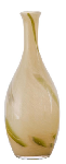 Hand Crafted Beige Swirl Bud Glass Vase Modern Vintage Chinese Style Hydroponic Vase for Living Room Bar Mitzvah Decor