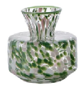 Handmade Green Pink Confetti Speckled Glass Vase Modern Nordic Wide Body Hand Blown Hydroponic Vase For Tabletop Decor Wholesale