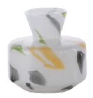 Hand Blown White Base Abstract Color Splatter Glass Vase Modern Luxury Wide Body Hydroponic Vase For Household Decor Wholesale