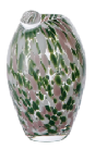 Premium Artisan Hand Blown Green Pink Flecked Confetti Glass Vase For Wedding Centerpiece Living Room Household Table Decor Wholesale