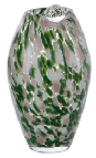 Premium Artisan Hand Blown Green Pink Flecked Confetti Glass Vase For Wedding Centerpiece Living Room Household Table Decor Wholesale