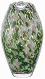 Premium Artisan Hand Blown Green Pink Flecked Confetti Glass Vase For Wedding Centerpiece Living Room Household Table Decor Wholesale