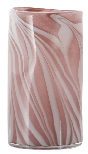 Modern Hand Blown Colorful Swirl Marbled Cylindrical Glass Vase Tabletop Flower Vase for Home Decor