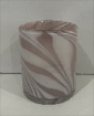Modern Hand Blown Colorful Swirl Marbled Cylindrical Glass Vase Tabletop Flower Vase for Home Decor