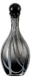Hand Blown Black Swirl Glass Bottle Vase With Ball Stopper Luxury Tabletop Home Decorative Vase