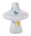 Chinese Style Retro Fashion Mushroom Shaped Glass Vase Modern Light Printed Hydroponic Vase for Home Decoration